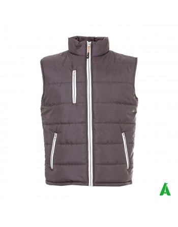 Gilet imbottito per industrie, dipendenti e operai, personalizzabile con ricamo o stampa, colore grigio