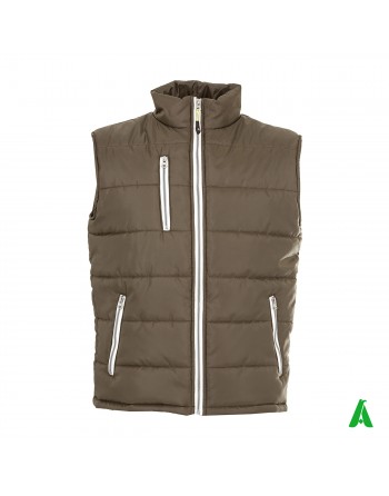 Gilet imbottito per industrie, dipendenti e operai, personalizzabile con ricamo o stampa, colore verde