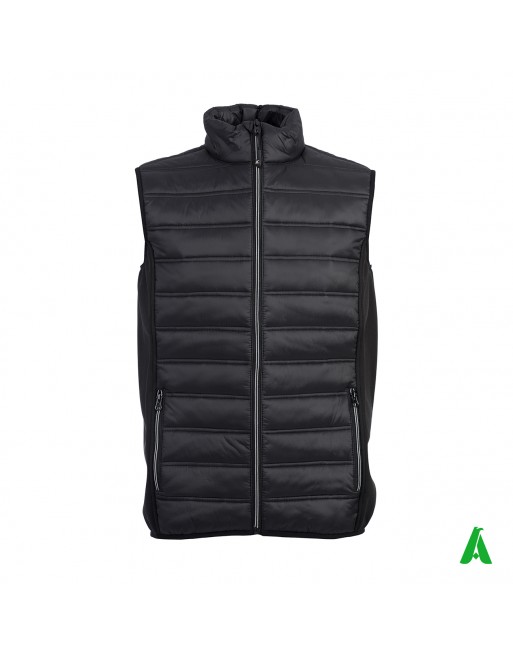 Gilet impermeabile e traspirante per industrie, dipendenti e operai, personalizzabile con ricamo o stampa, colore nero