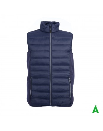 Gilet impermeabile e traspirante per industrie, dipendenti e operai, personalizzabile con ricamo o stampa, colore blu