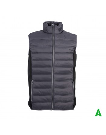 Gilet impermeabile e traspirante per industrie, dipendenti e operai, personalizzabile con ricamo o stampa, colore grigio