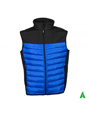 Gilet imbottito per industrie, dipendenti e operai, personalizzabile con ricamo o stampa, colore blu royal