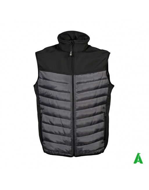 Gilet imbottito per industrie, dipendenti e operai, personalizzabile con ricamo o stampa, colore grigio