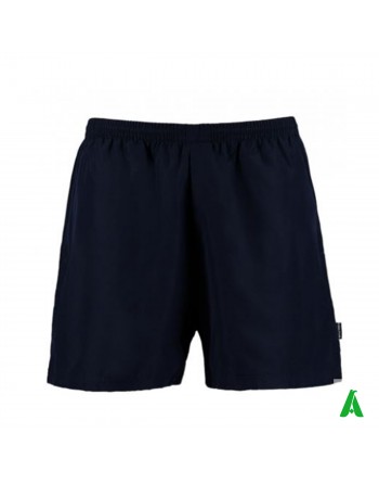 Pantaloncini sportivi con tasche colore blu, personalizzabile con logo stampato o ricamato.