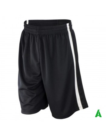 Pantaloncini sportivi da basket colore nero, personalizzabile con logo stampato o ricamato.